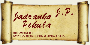 Jadranko Pikula vizit kartica